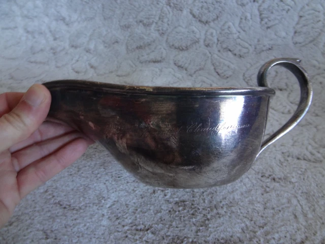 Saucière En Métal Argenté Renaud & J. Clermont Genève, Hôtel Thermes Brides, Vintage