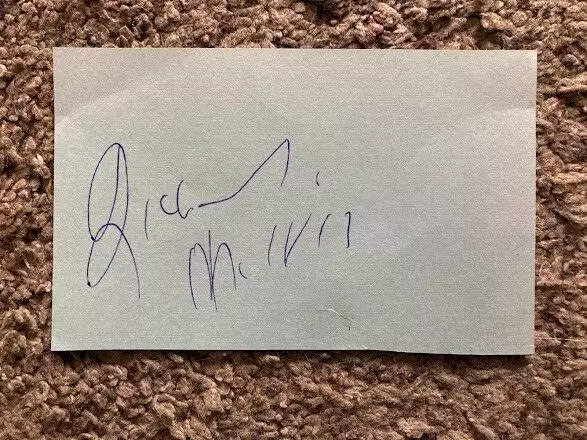 Richard Harris Albus Dumbledore Signed 2.5X4.5 Index Card Autograph Auto Rare!