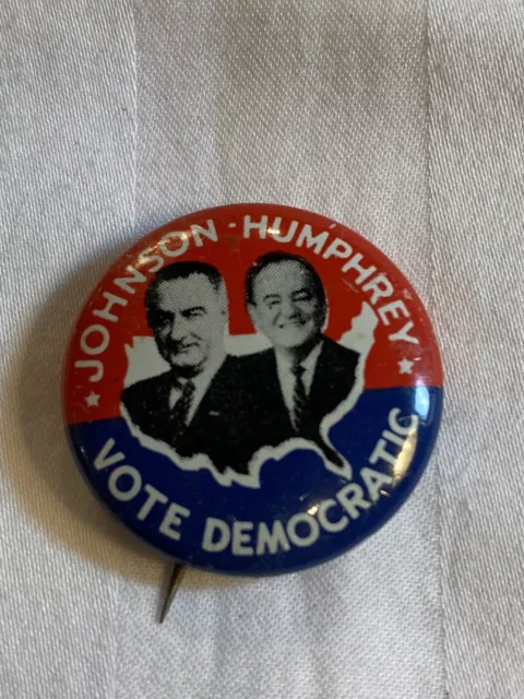Lyndon Johnson LBJ Humphrey 1964 Pres. Political Campaign Button