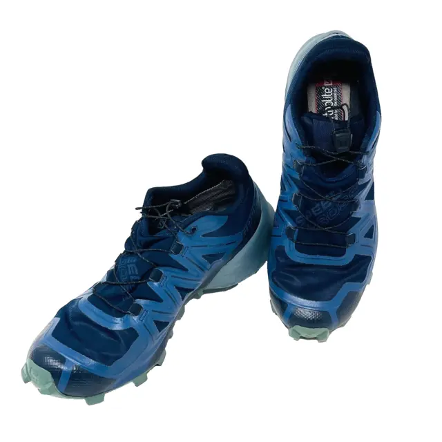 Salomon Speedcross 5 Trail Running Shoes Mens 9 Gore-Tex Blue Hiking Ortholite