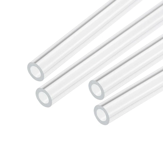 4pcs Acrylic Pipe Clear Rigid Tube 8mm ID 12mm OD 14" for Lamps and Lanterns