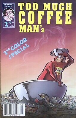 Too Much Coffee Man's 2Nd Color Special #2 (1997) Adhesive Comics 1St Print!