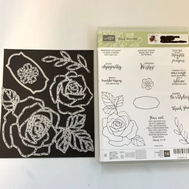 Rose Garden Thinlits Rose Wonder Stamps 140619 Stampin Up Sizzix Big Shot