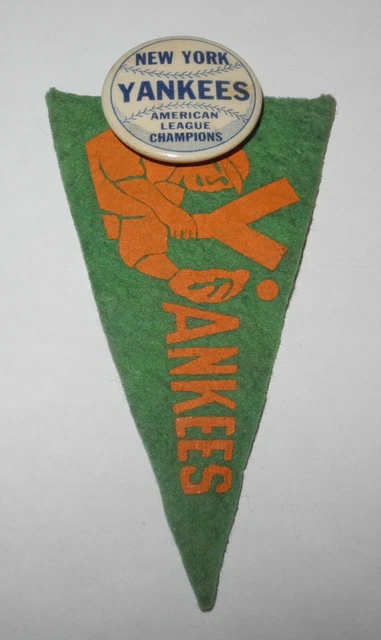 1936 New York Yankees American League Champions World Series Pin Pennant Gehrig