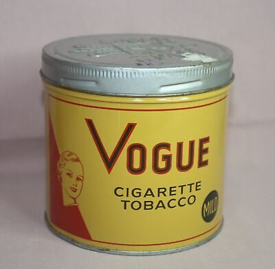 Vintage Vogue Tobacco Tin / Can Imperial Tobacco Co. Canada Ltd. 1/2 Lb Round #6