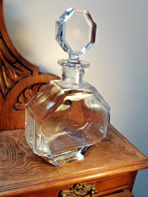 Lead crystal decanter, Octagon shape,Quite plain, heavy. Made in Germany.