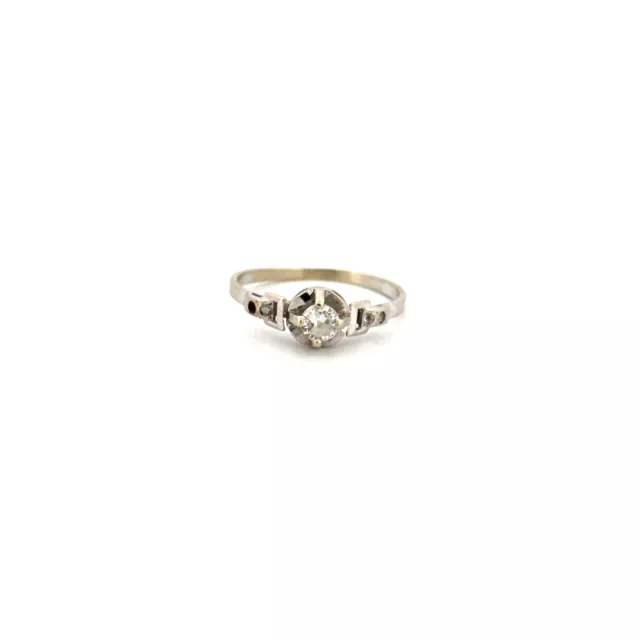 Solitaire Or Blanc 18k & Diamant