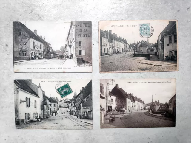 Lot 4 Cartes Postales Cpa Arnay-Le-Duc Côte D'or