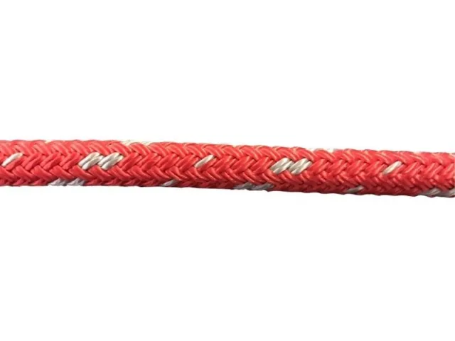 Coil 328 1/12ft Double Braided POLIESTERE112 High Tenacity Ø0 5/16in Red