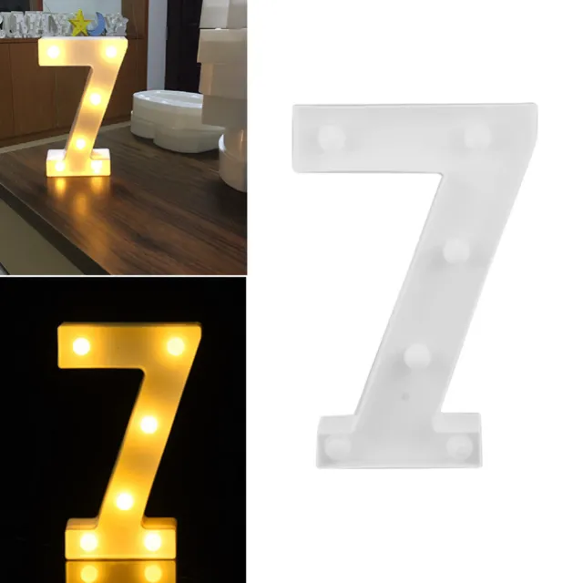 M Toppers Compleanno Torte Numero 7 Insegna Luce LED Luci Festa