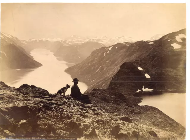 Norway, Jotunheimen, photo. Rich, Andvord, Eneret 1897 Vintage albumen print,