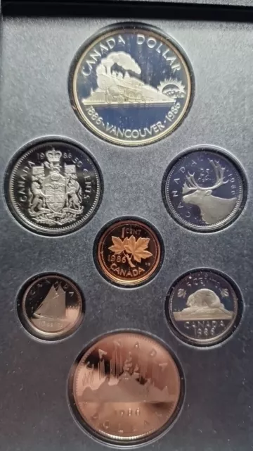 1 Cent - 1 Dollar Silver 1986 Excellent Condition  Coins Set  Canada 🇨🇦