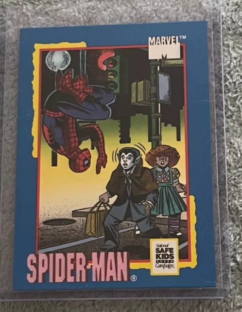 Spider-Man 1991 Impel Marvel National Safe Kids Campaign Trading Card Treats