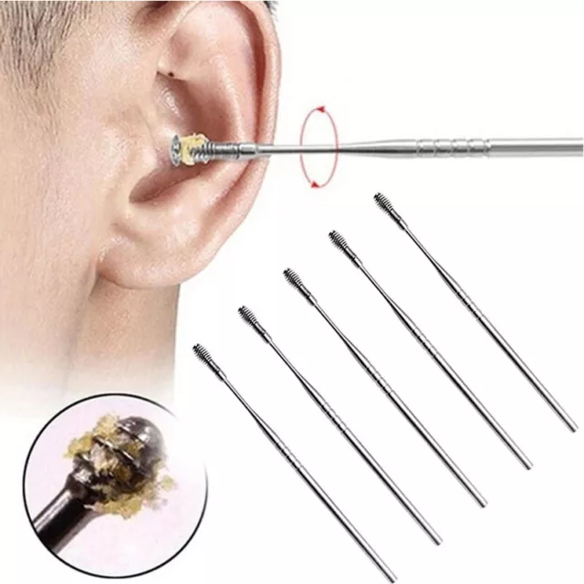Ressort Earpick Oreille Nettoyant Cire Solvant Outil Spirale Curette de Santé
