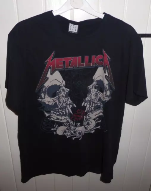 Metallica MEDIUM Birth School Metallica Death T Shirt Pit 42 INCHES Amplified