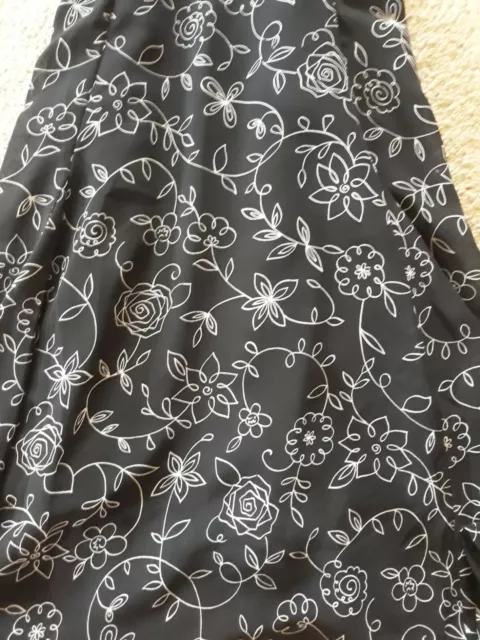 BNWT VOK Black Floral Dress - Size 10 [Suit S] 2