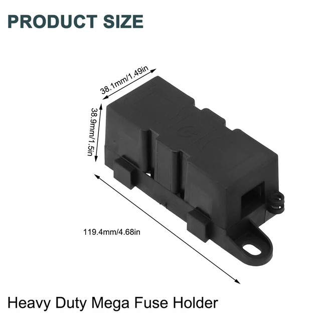 Mega supporto fusibile carico pesante 12/24 V valutato 60 a 500 amplificatore per auto
