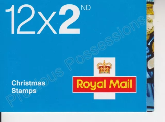 Gb Sg Lx37 Mnh Mint Barcode Booklet 2009 Christmas 12 X 2Nd Class Stamps