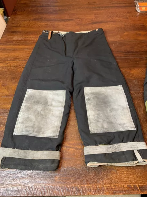 Lion Apparel Black Firefighter Turnout Pants Size L29 MFG Date 1998