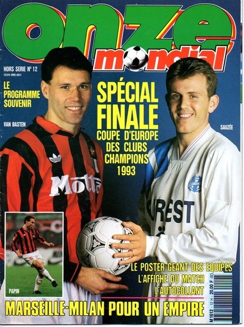 Photo Presse Vintage OM Vs Milan 1993 - Jean-Pierre Papin - Tirage Original