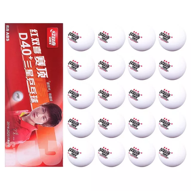 Genuine 20 Balls DHS 3-Star D40+ Table Tennis Ball Ping Pong Ball ITFF Approved