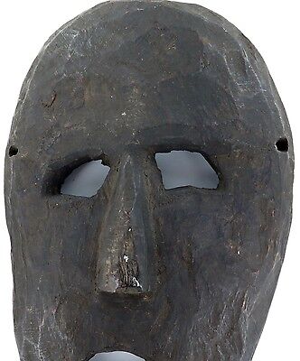 cLATE 1800s MIDDLE HILLS AREA HIMALAYAN CARVED LARGE WOODEN MASK, IMPRESSIVE! #5 2
