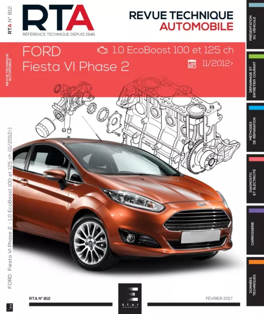 Fiesta VI Ph2 12- Revue Technique FORD Etat - NEUVE PORT Reduit France