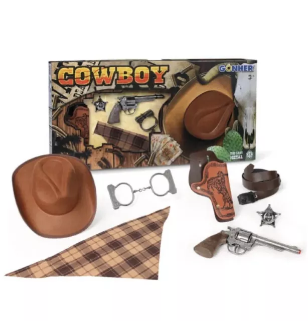 NEW Cowboy Texas Ranger / Sheriff / Rancher 9-pc Kids Costume Pretend Playset