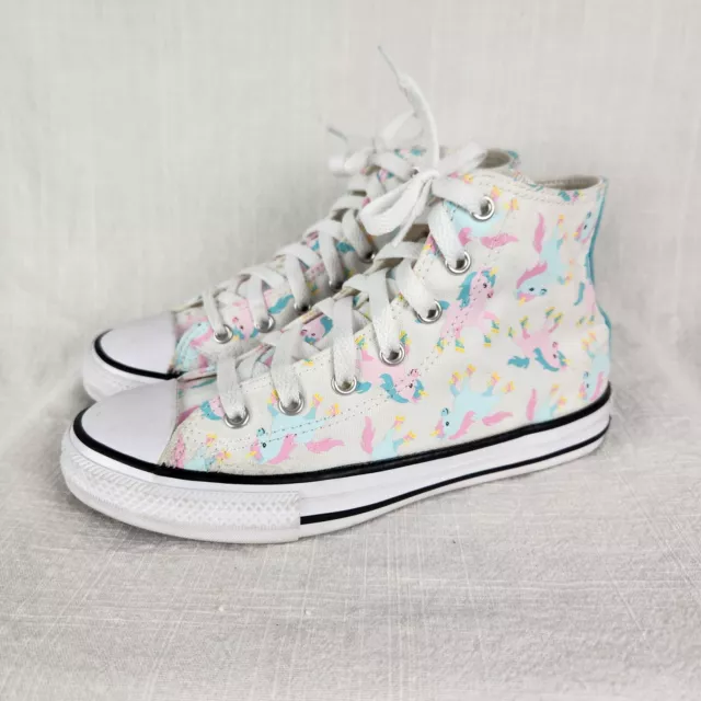 Converse Chuck Taylor All Star Girls Junior 3 Unicorn High Top Shoes Sneakers