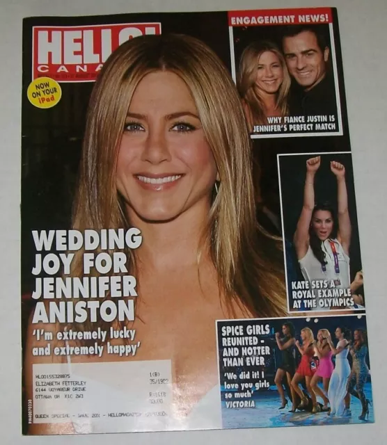 HELLO CANADA MAGAZINE JENNIFER ANISTON Stacy Keibler COREY HART Kate