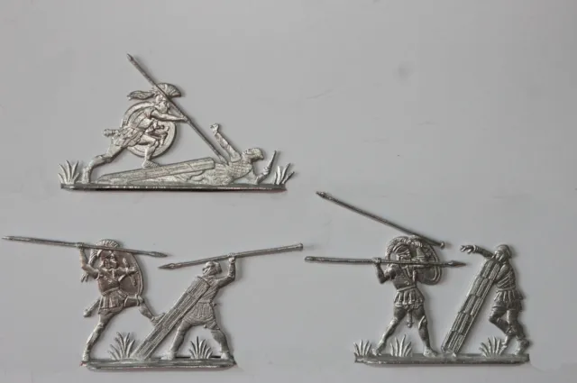 Zinnflachfiguren: griechische Hopliten gegen Perser 5,30mm