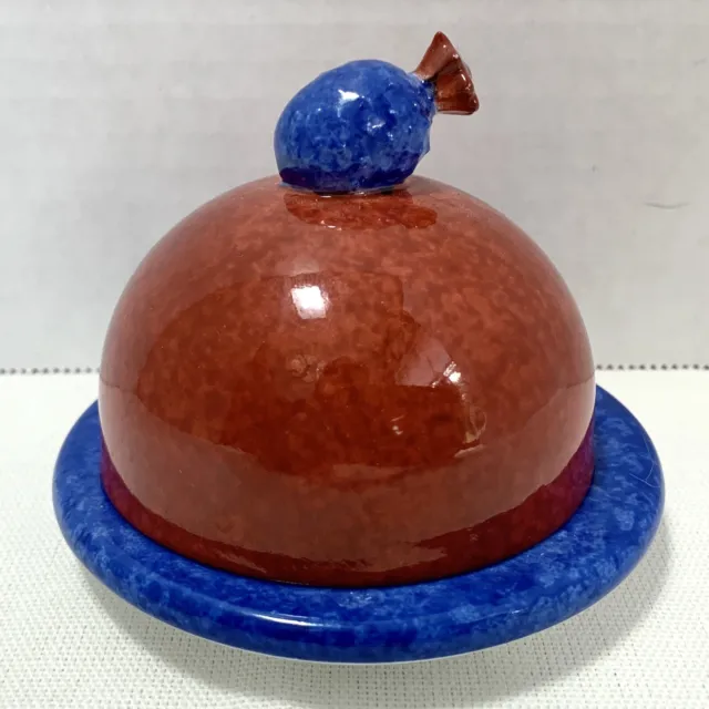 Laure Japy Les Mouchetes Dome Cover Indiv Butter Bell Pineapple Red Blue Limoges