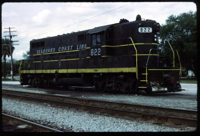 Original Rail Slide - SCL Seaboard Coast Line 822 Auburndale FL 3-11-1973