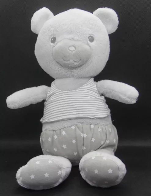peluche doudou ours gris étoile orchestra 34 cm  état  neuf