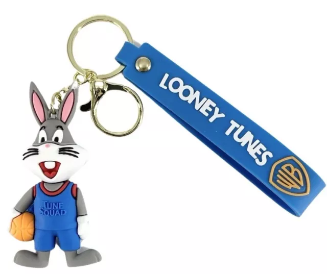 Looney Tunes Tune Squad Bugs Bunny Space Jam 3” Keychain,Keyring,Charm Bag Clip