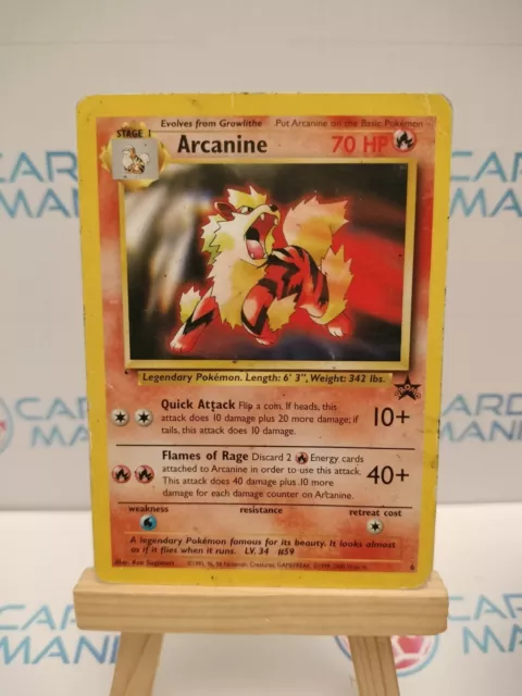#6 Arcanine Black Star Promo Rare WOTC Pokemon Card Vintage (23)