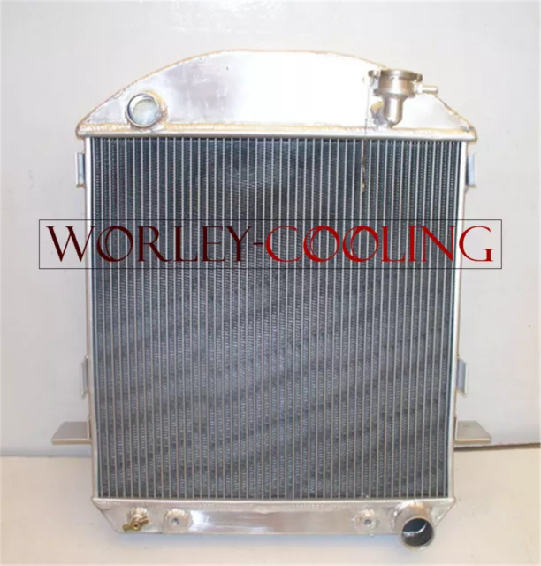 3Row aluminum radiator for Ford model-T chev Bucket GRILL SHELLS 1924-27 HOTROD