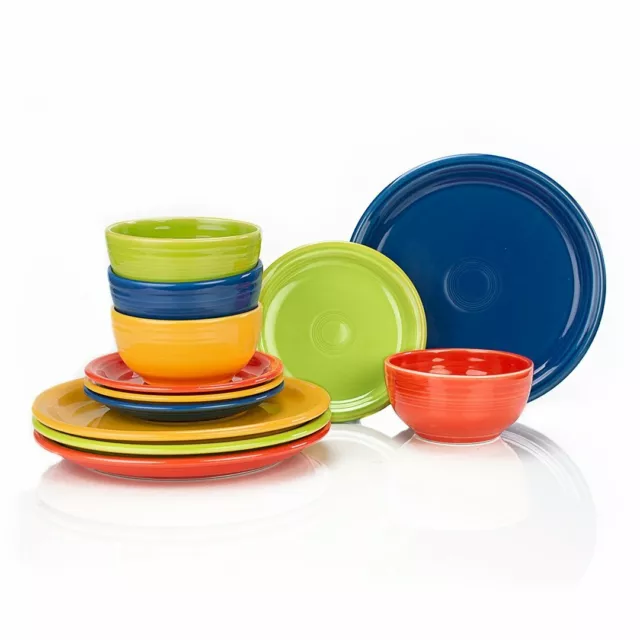 Fiesta® 12-Piece Bistro Dinnerware Set | Bold