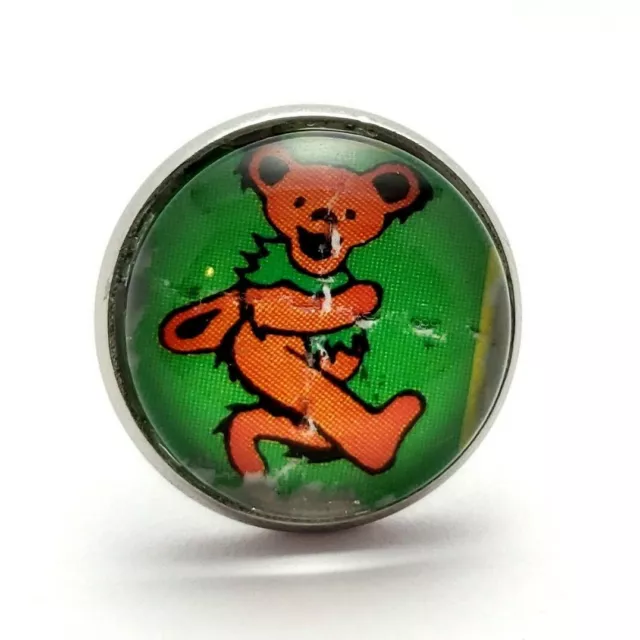 Dancing Bear Lapel Pin LSD Blotter Art Grateful Dead Psychedelic Color Options