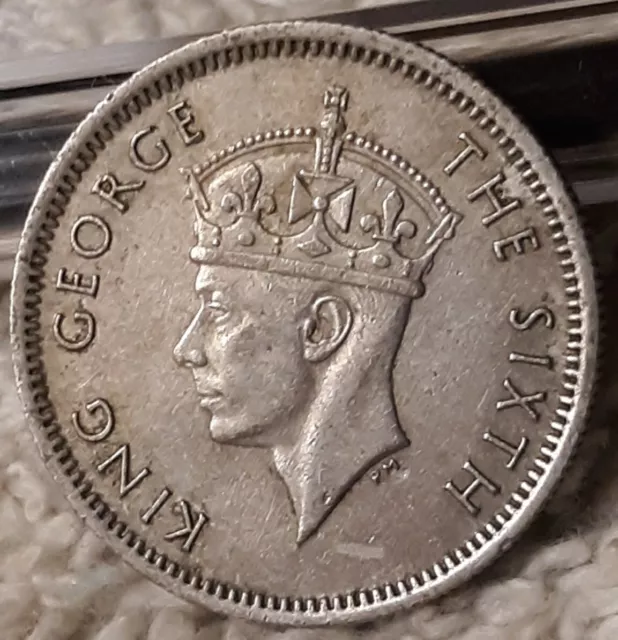Hong Kong 1950 10 Cents,  George VI. KM#25 , United Kingdom