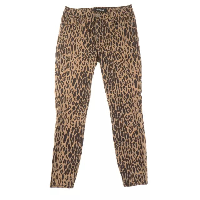 Express Leopard Print Ankle Leggings Womens 8 High Rise