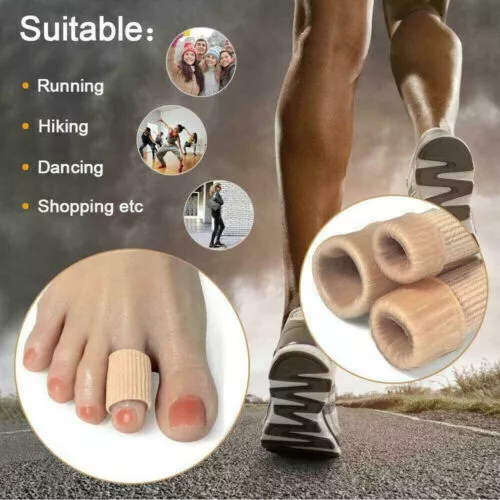 1/5/10 Silicone Tube Toe Gel Protectors Soft Cushion Pad Finger Foot Pain Relief 3