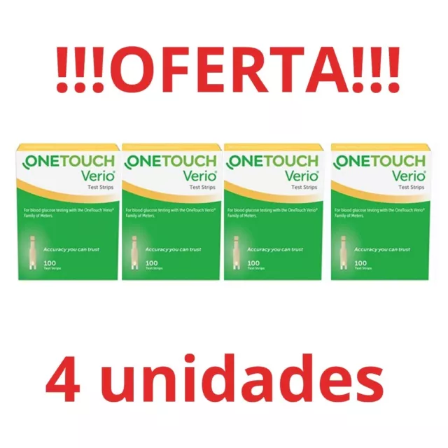 4 X One Touch Verio 100 tiras reactivas Glucosa **descuento Mensaje Al Privado**