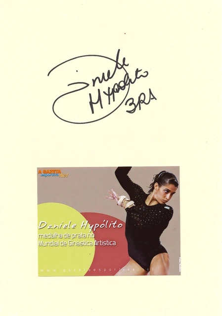 Daniele Hypolito  Brasilien  Turnen 2.WM 2001  Karte original signiert WL 340840