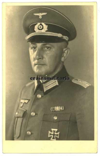 Orig. Foto AK Portrait Heer Offizier EK1 Orden Ordensspange in BAD REICHENHALL