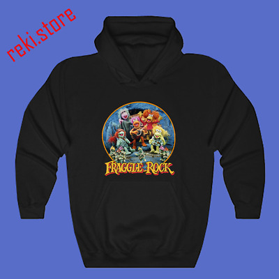 Fraggle Rock TV Show Logo Men's Black Hoodie Sweatshirt Size S-3XL