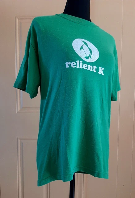 RELIENT K Green/White Penguin T-Shirt FREE SHIPPING! Size S