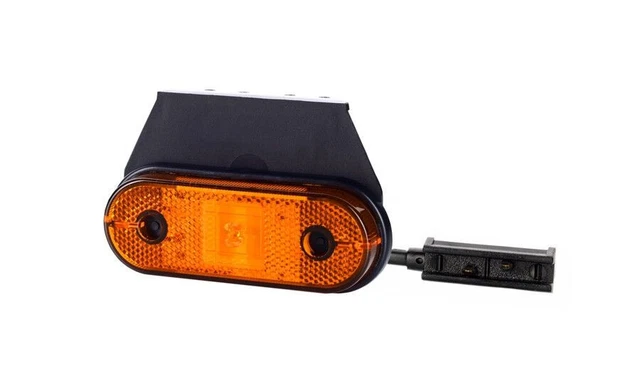 Lot De 20 Feux De Gabarit Arrière LED Orange – 24 V – Pour Remorque, Camion – Dimensions 96x20 Mm – ABS