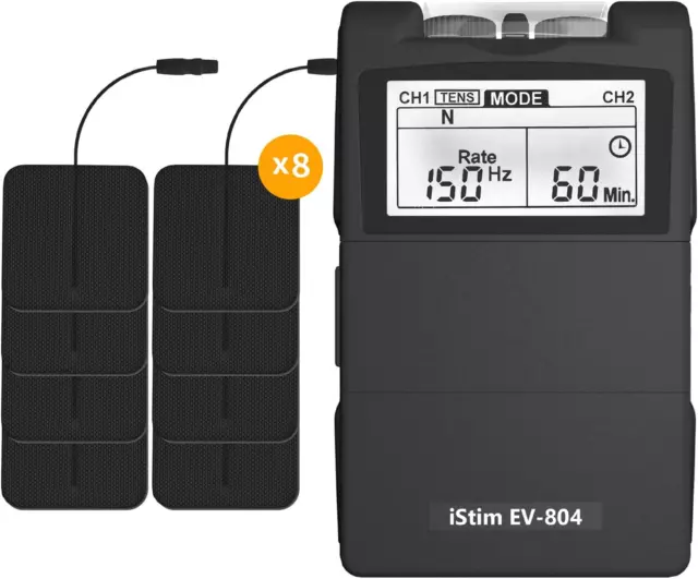 Istim EV-804 TENS/EMS Unité De Machine Combinée À 2 Canaux - Stimulateur Muscula