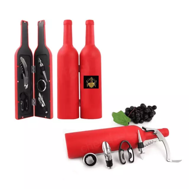 Don Vassie Luxury Wine Accessories Gift Set 5 Pieces - Bottle Shaped